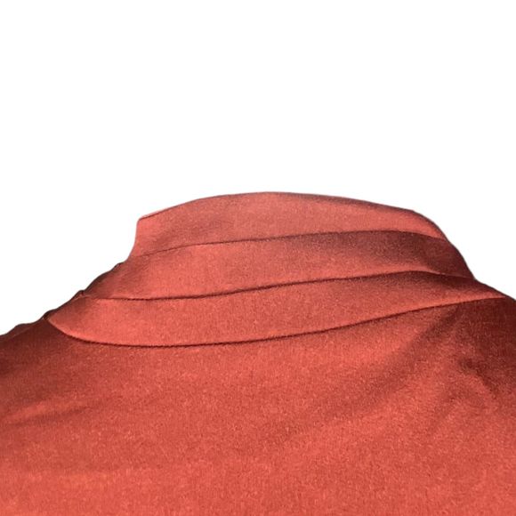 Veronica Beard Briony Wrap Midi Dress in Clay Copper 14 Satin Flattering - Picture 10 of 13